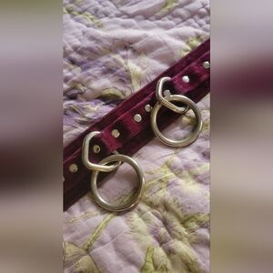 vintage purple velvet bondage belt
